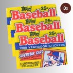 Topps Baseball 1988 Yearbook Stickers (3-Pack Lot)